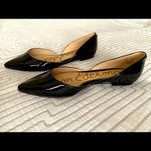 Sam Edelman black patent flats only worn once